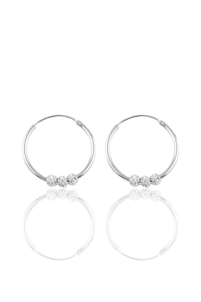 Gümüş 18 mm doricalı halka küpe - Resim 2