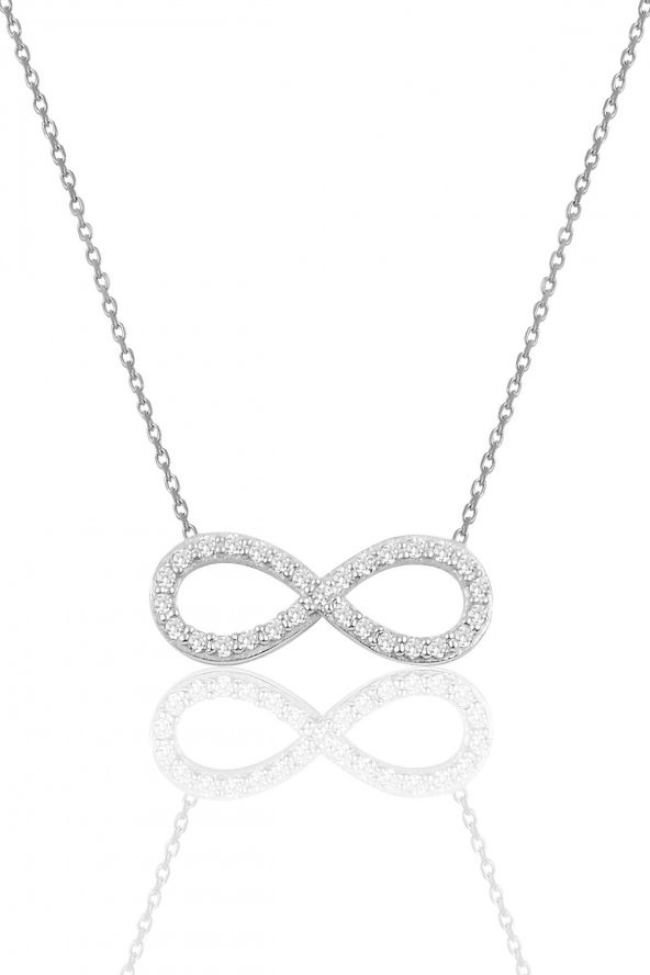 Gümüş sonsuzluk kolye