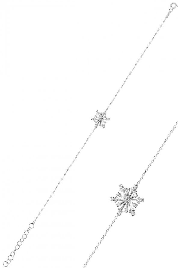 Gümüş zirkon taşlı kartanesi bileklik SGTL10093RODAJ