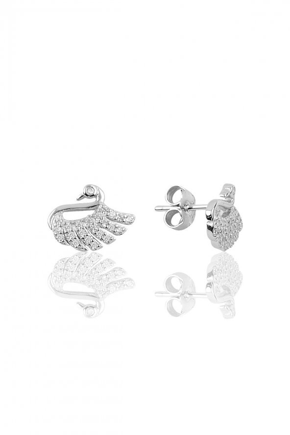 Gümüş kuğu modeliküpe SGTL10075 ürün görseli 1