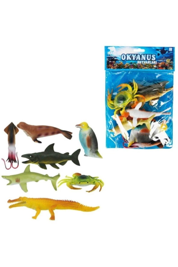 Sunman Okyanus Hayvanları Büyük Poşet 7 Li Paket