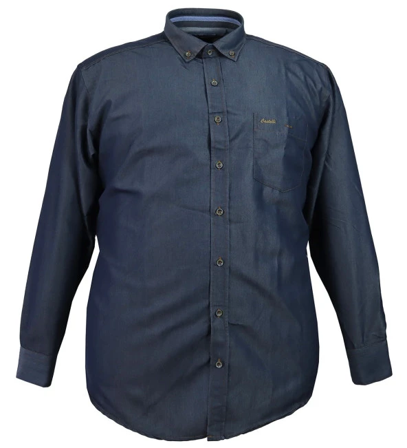 Büyük Beden Battal Boy Erkek Gömlek Gabardin - 3