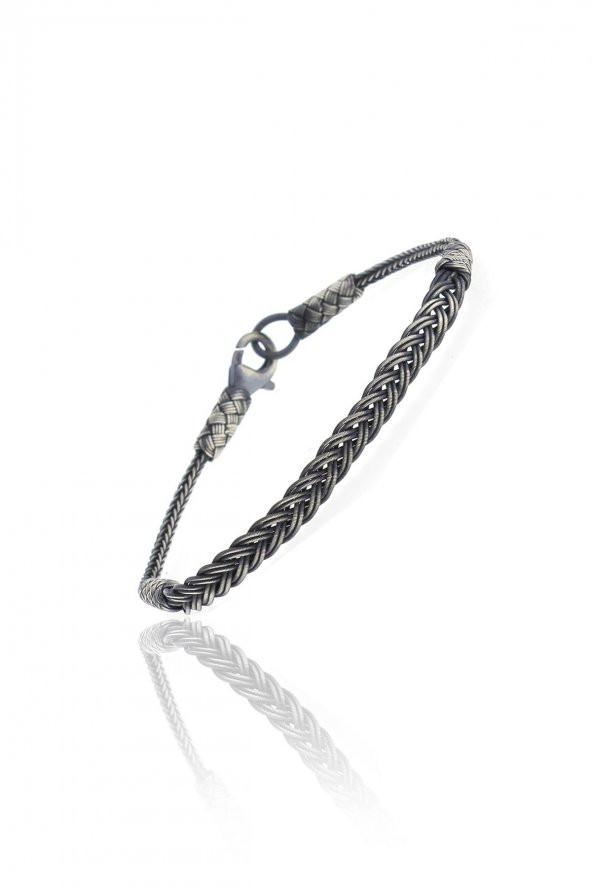 Gümüş örgülü kazaziye bileklik ürün görseli