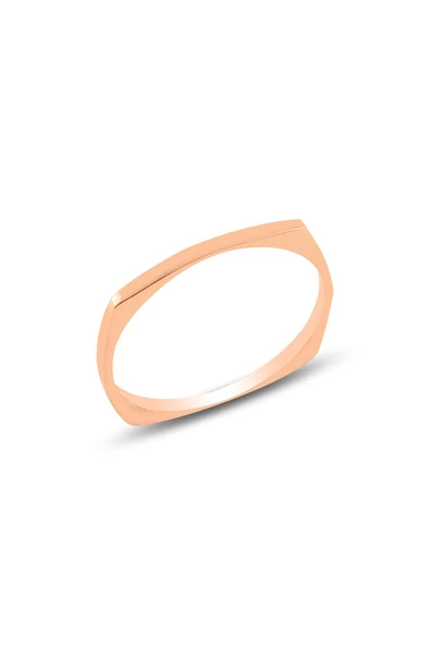 Gümüş rose sade delicate gümüş yüzük SGTL10617ROSE ürün görseli