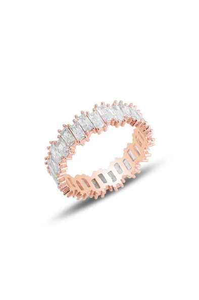 Gümüş rose baget taşlı tamtur yüzük SGTL11449ROSE - Resim 2