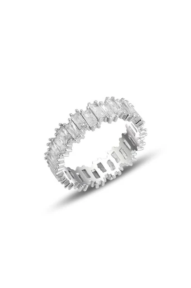 Gümüş rodyumlu baget taşlı tamtur yüzük SGTL11449RODAJ - Resim 2