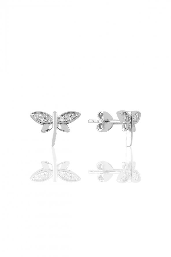 Gümüş rodyumlu yusufçuk kolye bileklik ve küpe gümüş üçlü  set - Resim 3