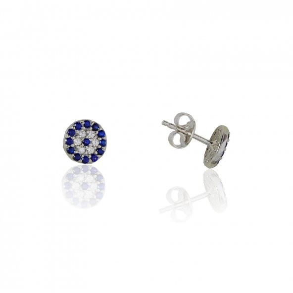 Gümüş rodyumlu nazar modeli üçlü set - Resim 4