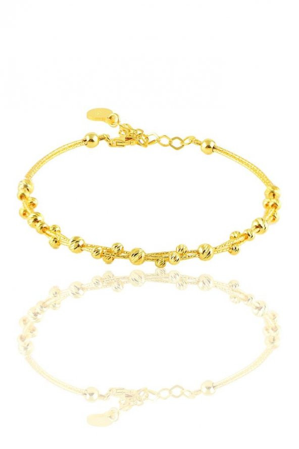 Gümüş altın yaldızlı dorica toplu bilezik ürün görseli