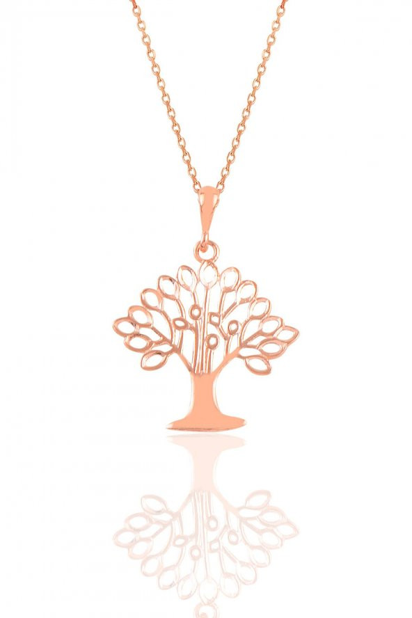 Gümüş rose ağaç kolye ürün görseli 1