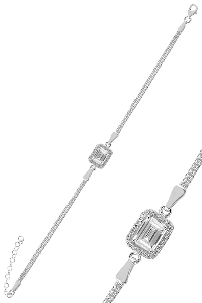 Gümüş baget taşlı dörtlü set SGTL11010RODAJ - Resim 5