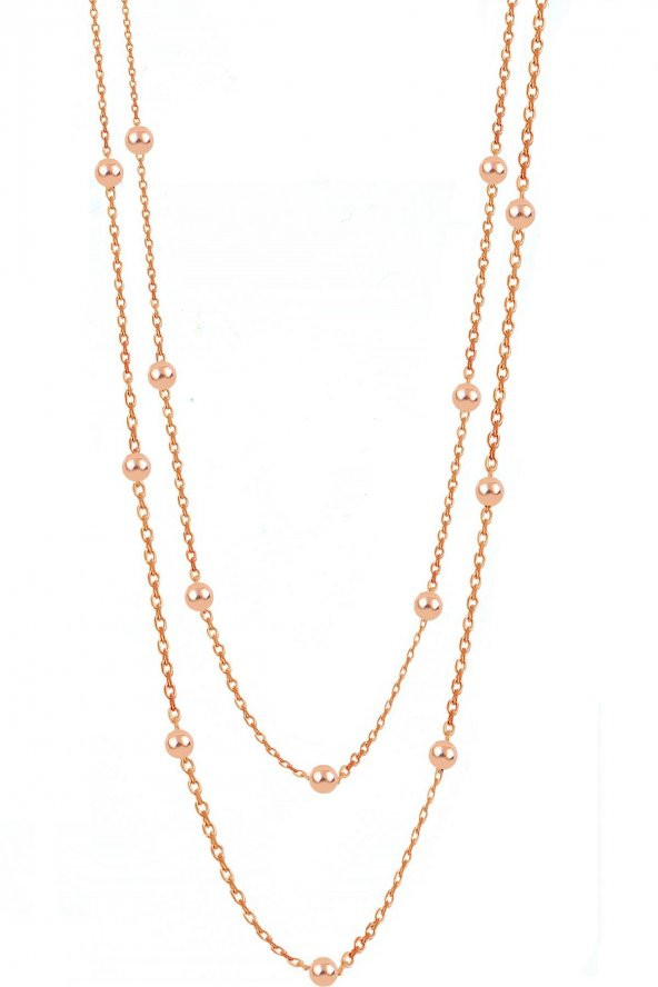Gümüş rose 100 cm top top zincir ürün görseli