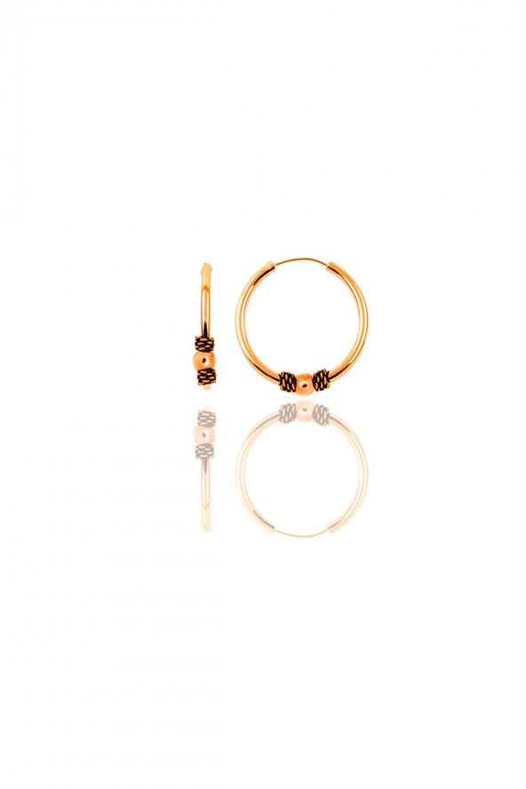 Gümüş rose 17 mm toplu halka küpe ürün görseli 1