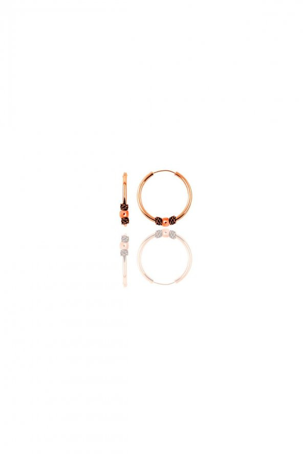 Gümüş rose 12 mm mini toplu halka küpe