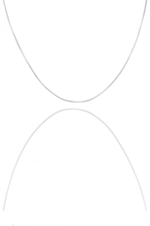 Gümüş  60 cm italyan yılan kolye