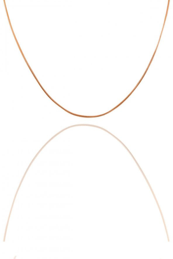 Gümüş rose  60 cm italyan yılan kolye ürün görseli 1