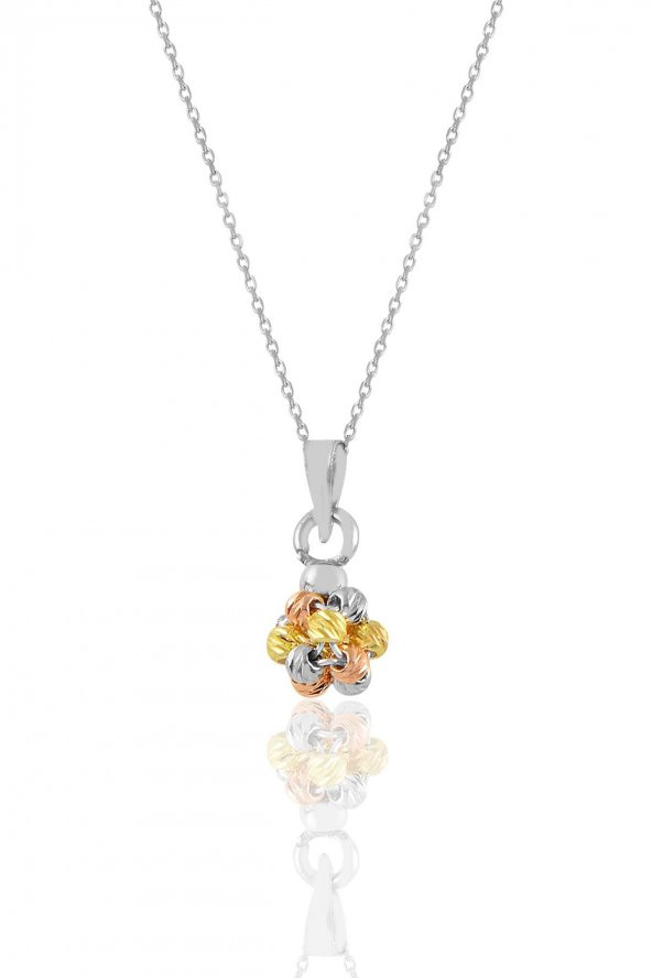 Gümüş altın yaldızlı, rodaj ve rose renkli dorissa dorica top üçlü set - 2