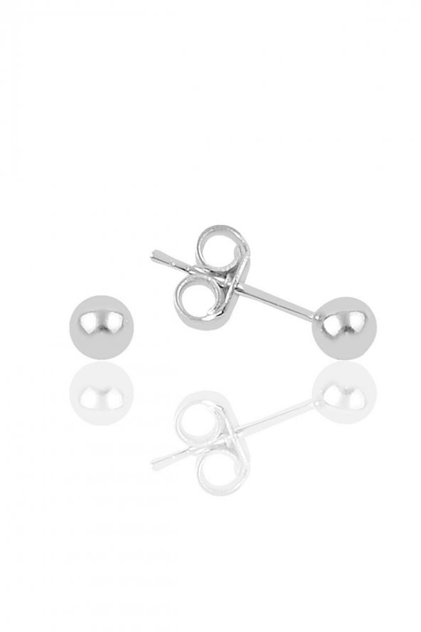 Gümüş 5 mm gümüş top küpe ürün görseli 1