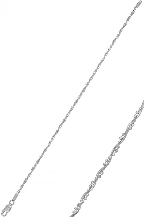 Gümüş  toplu italyan bileklik ürün görseli