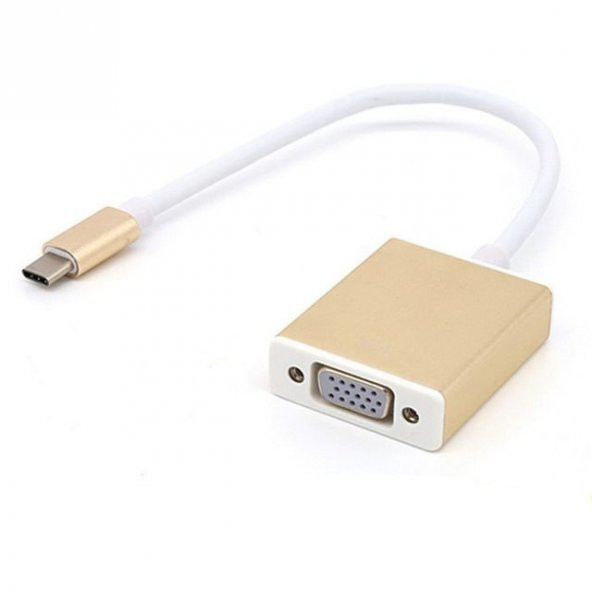 USB 3.1 Type-C Giriş - VGA Çıkış Çevirici Kablo