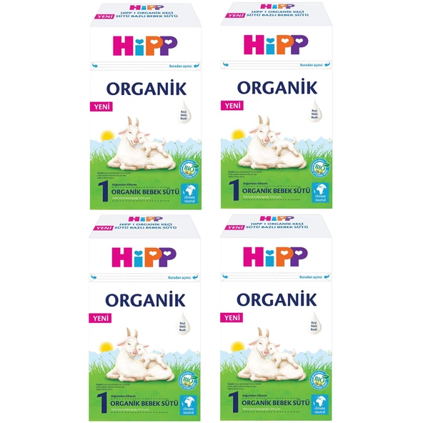 Hipp 1 Organik Keçi Sütü Bazlı Bebek Sütü 400 gr 4 ADET