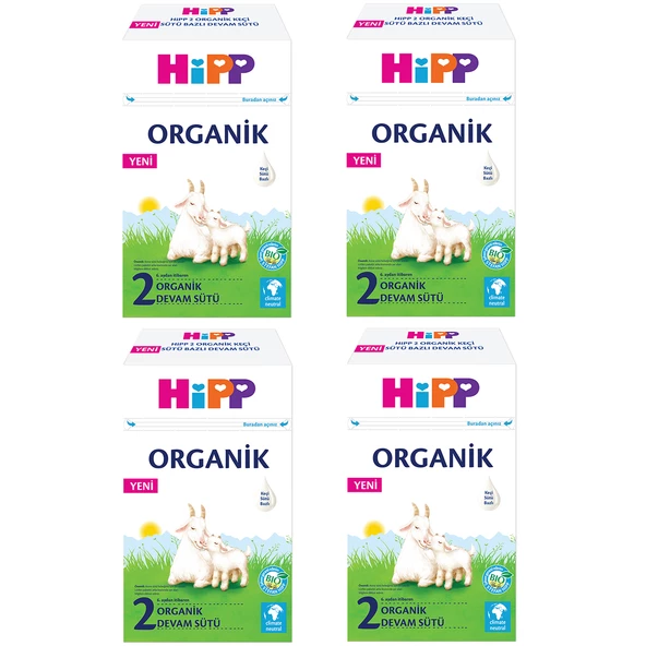 Hipp 2 Organik Keçi Sütü Bazlı Devam Sütü 400 gr 4 ADET