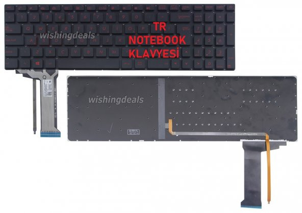 Asus ROG G551JX G551V G551VW Notebook Klavyesi (Siyah TR) ışıklı - 3