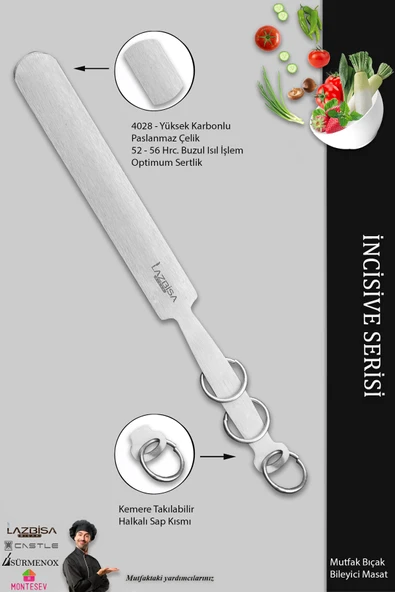 Lazbisa İncisive Serisi Masat Mutfak Bıçak Bileme Aleti Masatı (MFT-010) - Resim 3