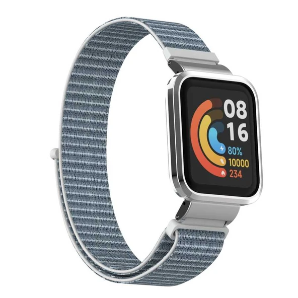 Xiaomi Redmi Watch (Mi Watch Lite) Metal Kasa Hasır Örgü Kordon - 12