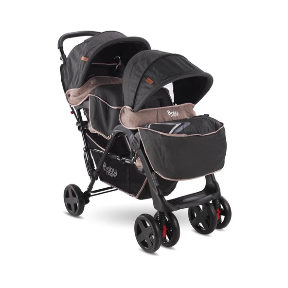 Babyhope P - 738 Arka Arkaya İkiz bebek arabası - 8