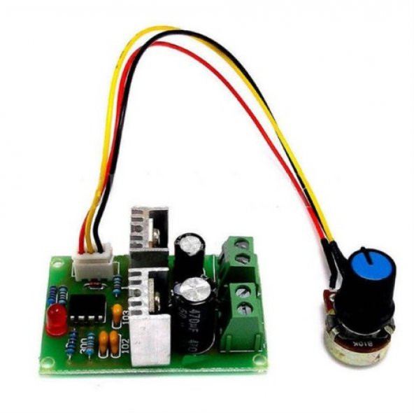 DC 12-36v 3A Pwm Motor Hız Kontrol Kartı Tek Yönlü
