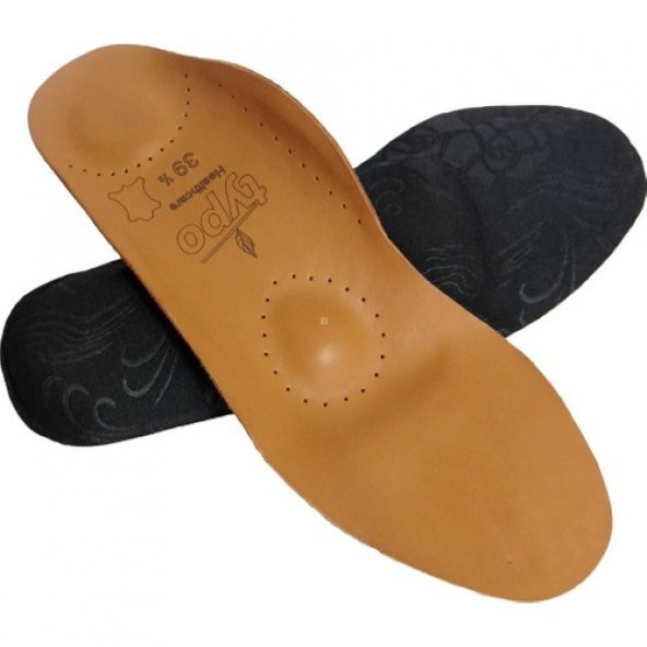 Typo Deri Tabanlık Düz Taban Topuk Dikeniİçe Basma Önleyici - 5