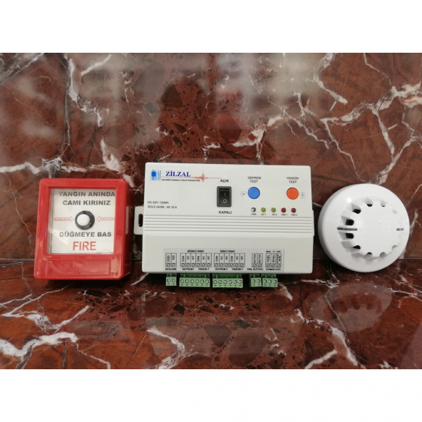ASANSÖR YANGIN VE DEPREM SENSÖRÜ NESİM YEŞİL 3 LÜ SET ZİLZAL