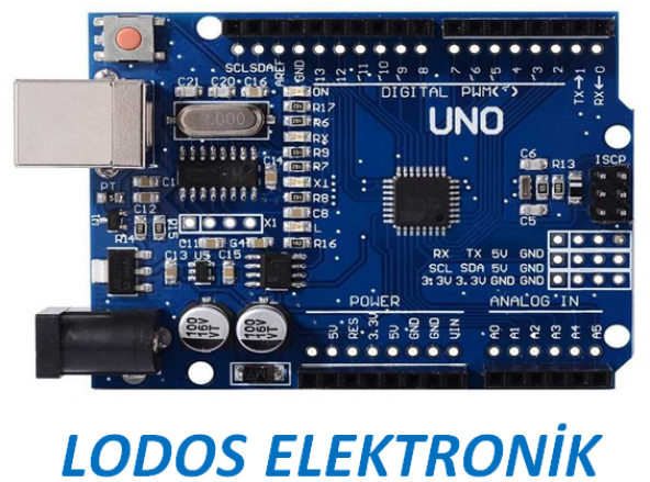 Arduino UNO R3 Klon USB Chip CH340 + (" USB Kablo Hediyeli ") LDS - 1