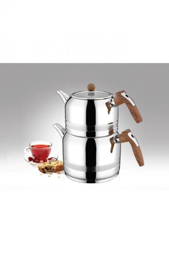 Kahramanlar Yağmur Orta Boy Ahşap Çaydanlık - 2