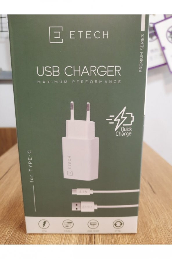 ETECH QUICK CHARGE 2.1A BEYAZ121212