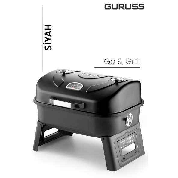 Guruss Go & Grill Barbekü Mangal Siyah