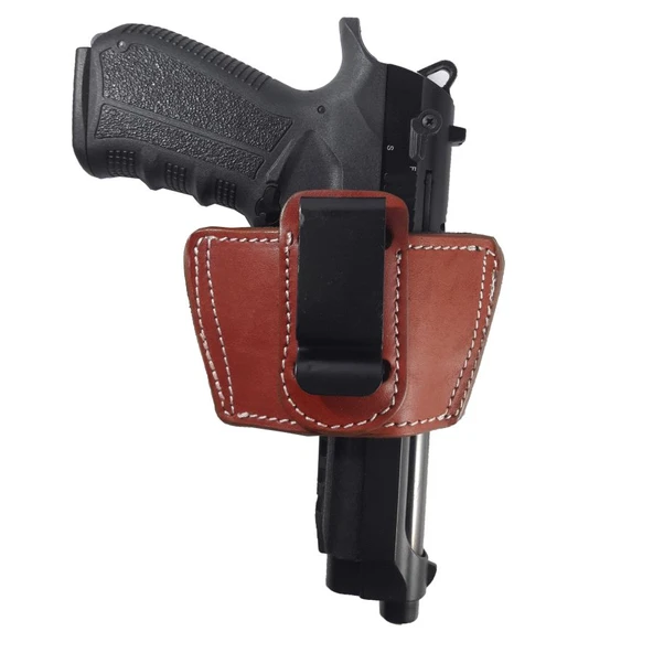 Kahverengi Deri Bikini Kelebek Tabanca Kılıfı ürün görseli 1