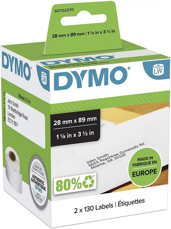 DYMO 28X89mm LabelWriter Adres Etiketi (99010)
