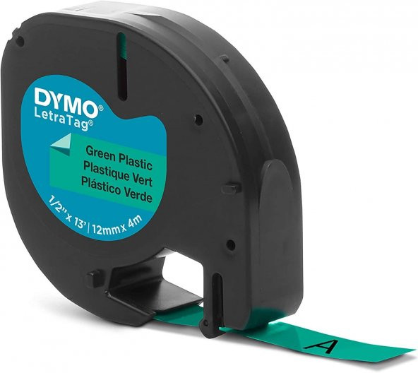 DYMO LetraTag Plastik Etiket Şerit Yeşil 59425 (12mm x 4 metre)