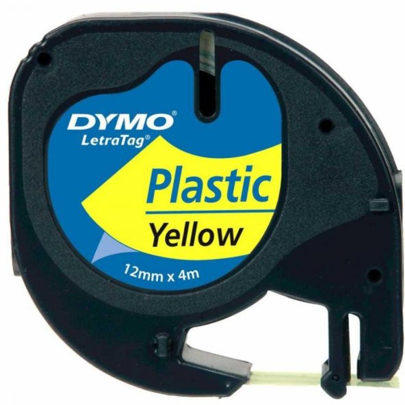 DYMO LetraTag Plastik Sarı Şerit 59423 (12mm x 4 metre) - 3