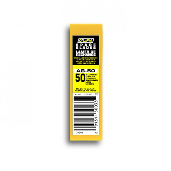 OLFA AB-50 Standart Dar Maket Bıçağı Yedeği (50 li) - 2