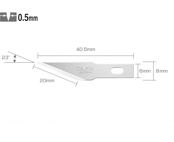 OLFA KB4-S/5 Maket Bıçağı Yedeği (5 li)