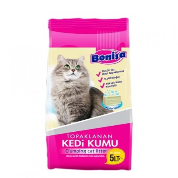 5 LT BENTONİT KEDİ KUMU MARSİLYA SABUNLU