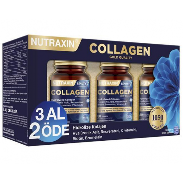 Nutraxin Beauty Gold Collagen 30 Tablet (3 Al 2 Öde)
