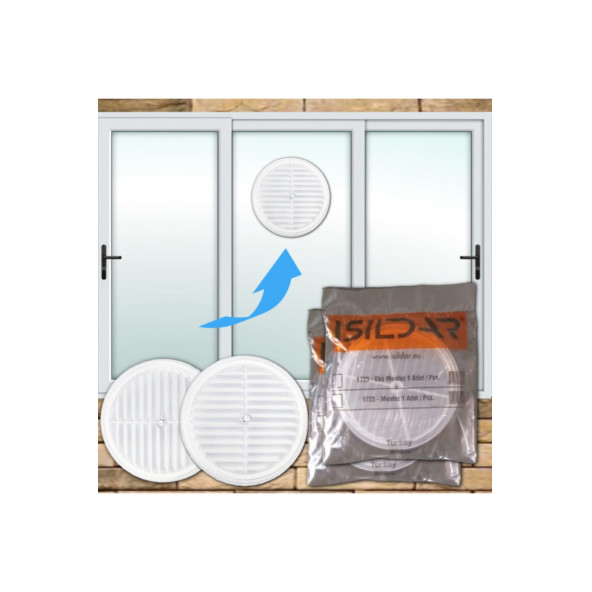 Cam Menfezi-iki Adet-ocak Kombi Havalandırma Menfez-oda Mutfak Banyo Pencere Hava Sirkülasyon Seti