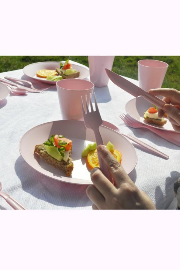 Piknk Seti Kare Pembe 31 Parça - 2
