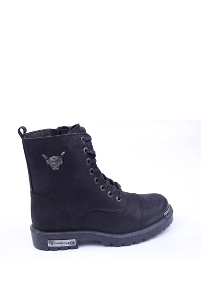 Hammer Jack 102-17600 Siyah Yıkama Nubuk Erkek Motorcu Bot - Resim 4