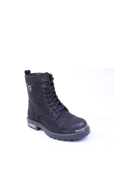 Hammer Jack 102-17600 Siyah Yıkama Nubuk Erkek Motorcu Bot ürün görseli 1