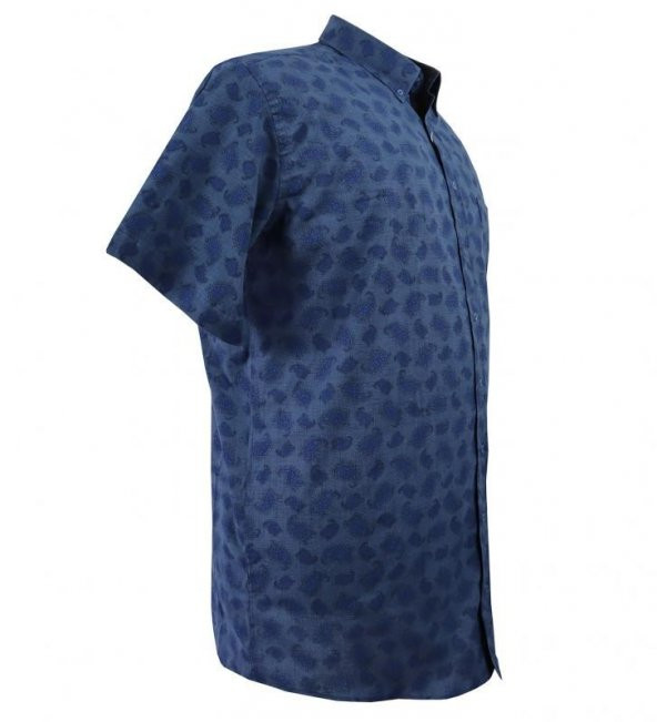 Büyük Beden Battal Boy Erkek Gömlek Pamuklu Kısa Kol - 2